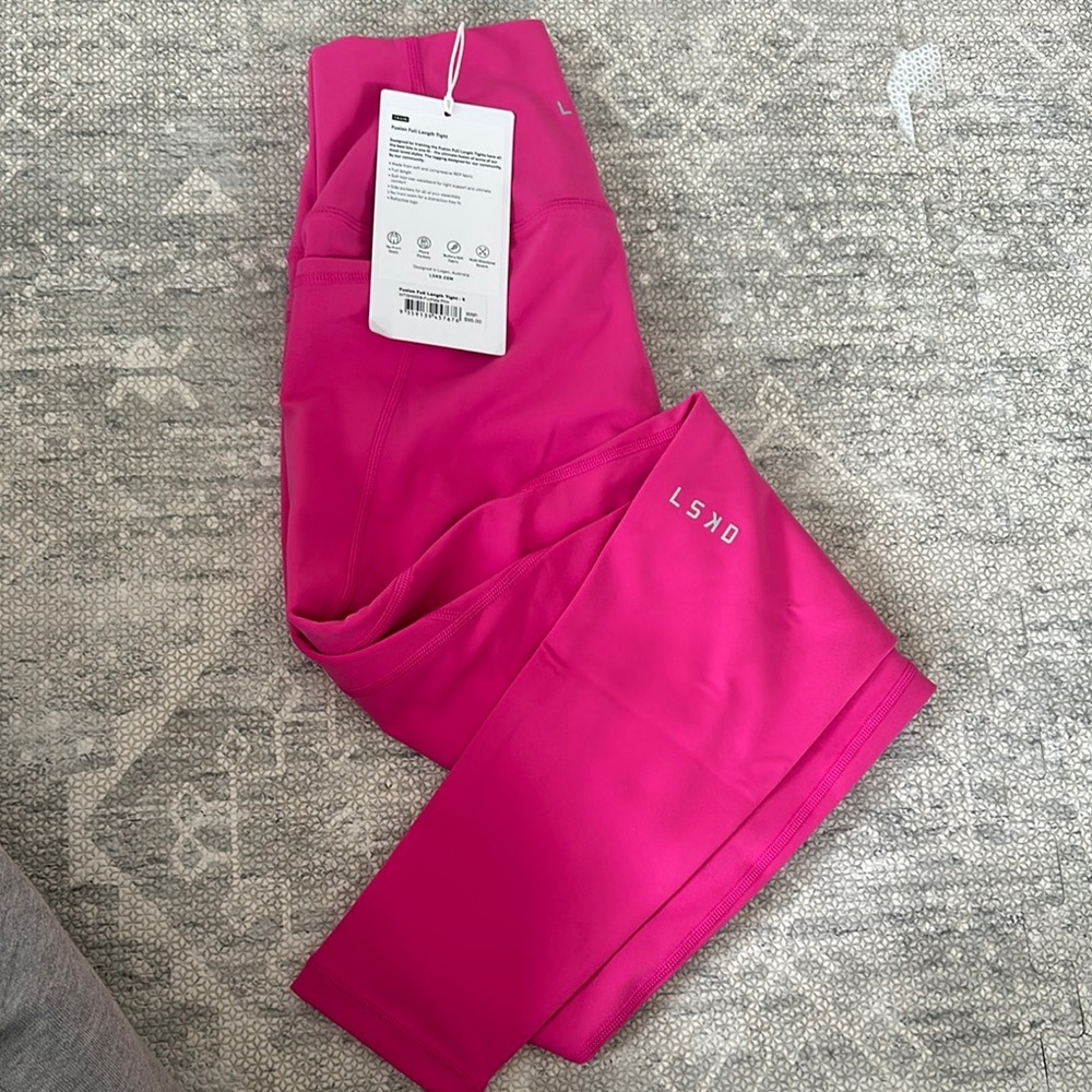 LSKD Pink High-Waisted Leggings